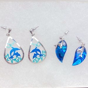 Dolphin-lovers earring set